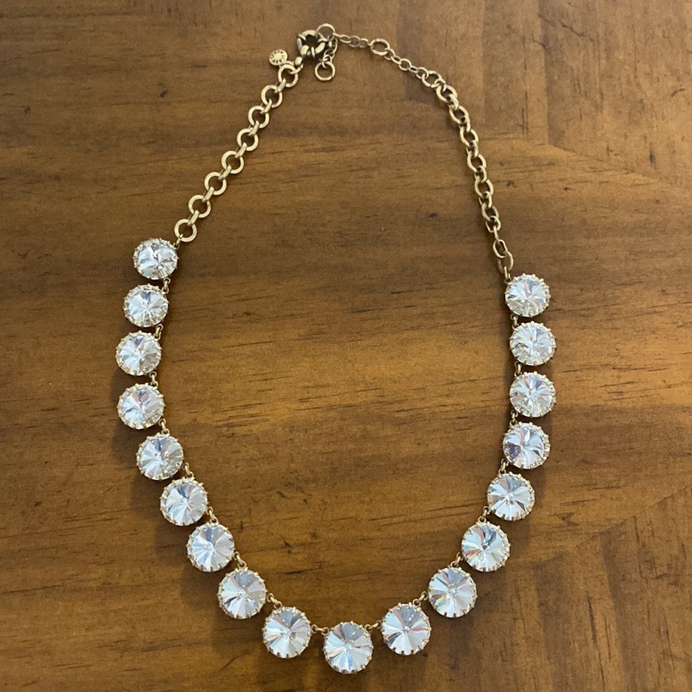 J. crew gold glam rhinestone necklace